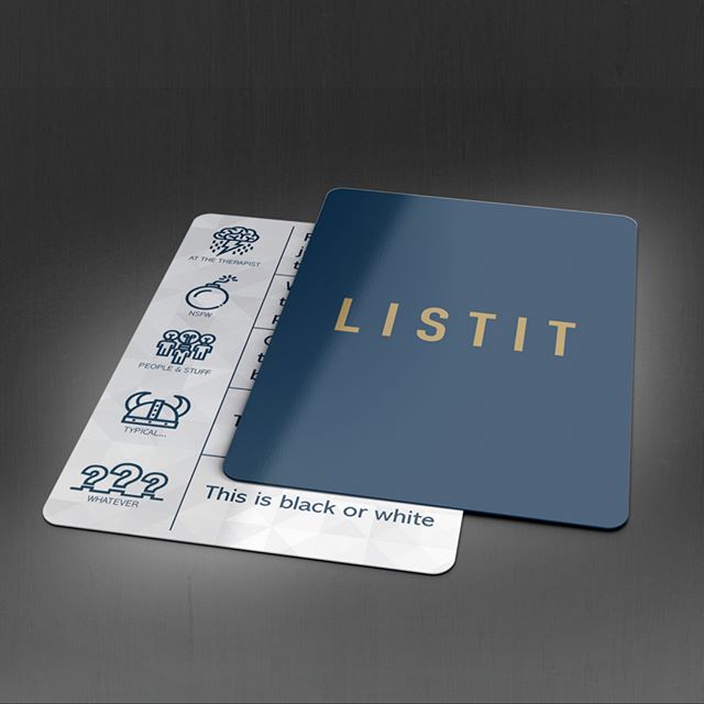 Listit card game - blog post